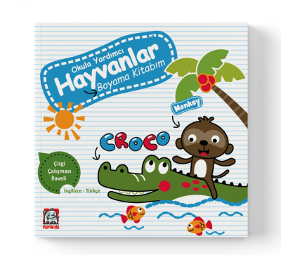 Hayvanlar Boyama Kitabım Okula Yardımcı